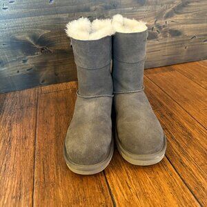 Women’s UGG Koolaburra Grey Andrah Mid Calf Suede Boot Size 8